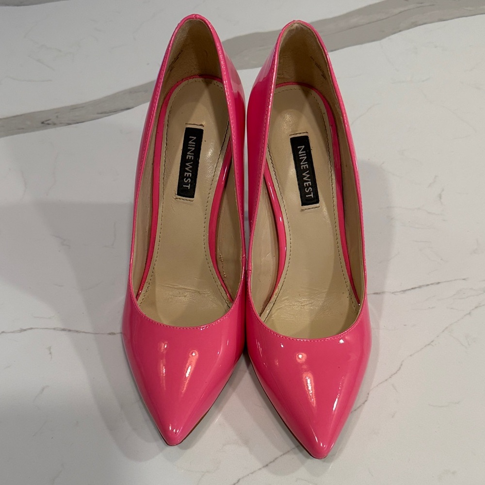Nine West Tatiana Pointy Toe Pumps Miami Pink 7M